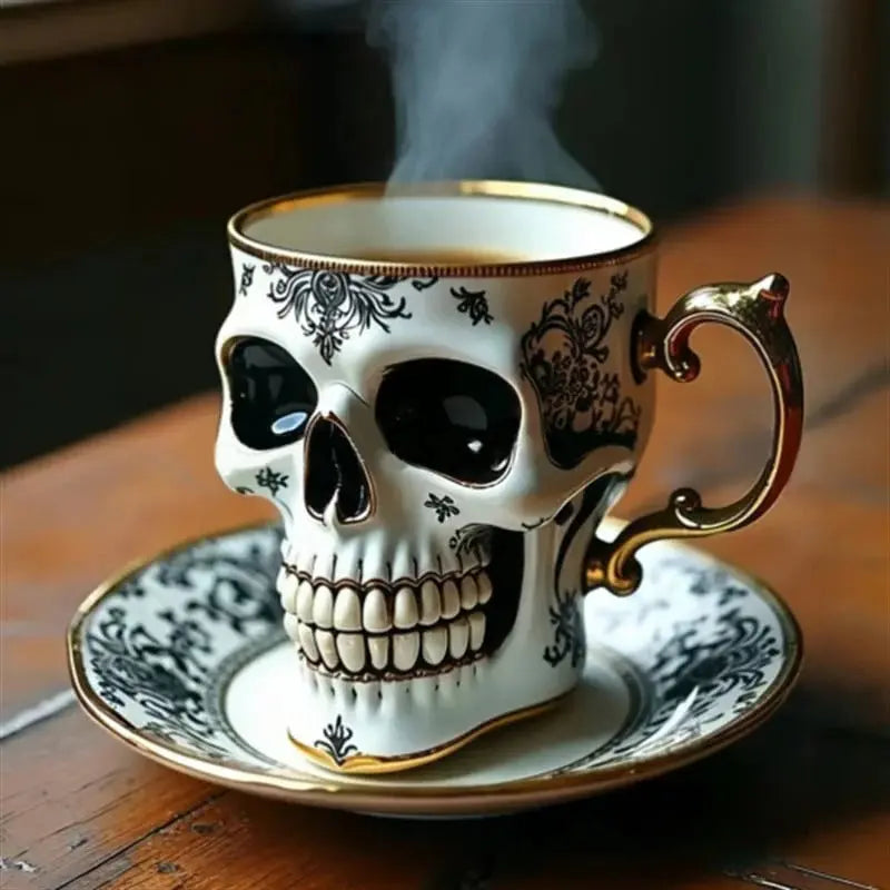 DarkChalice™ | Tasse à café design crâne — Élément mystique pour la table & vitrine