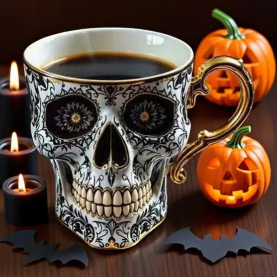 DarkChalice™ | Tasse à café design crâne — Élément mystique pour la table & vitrine