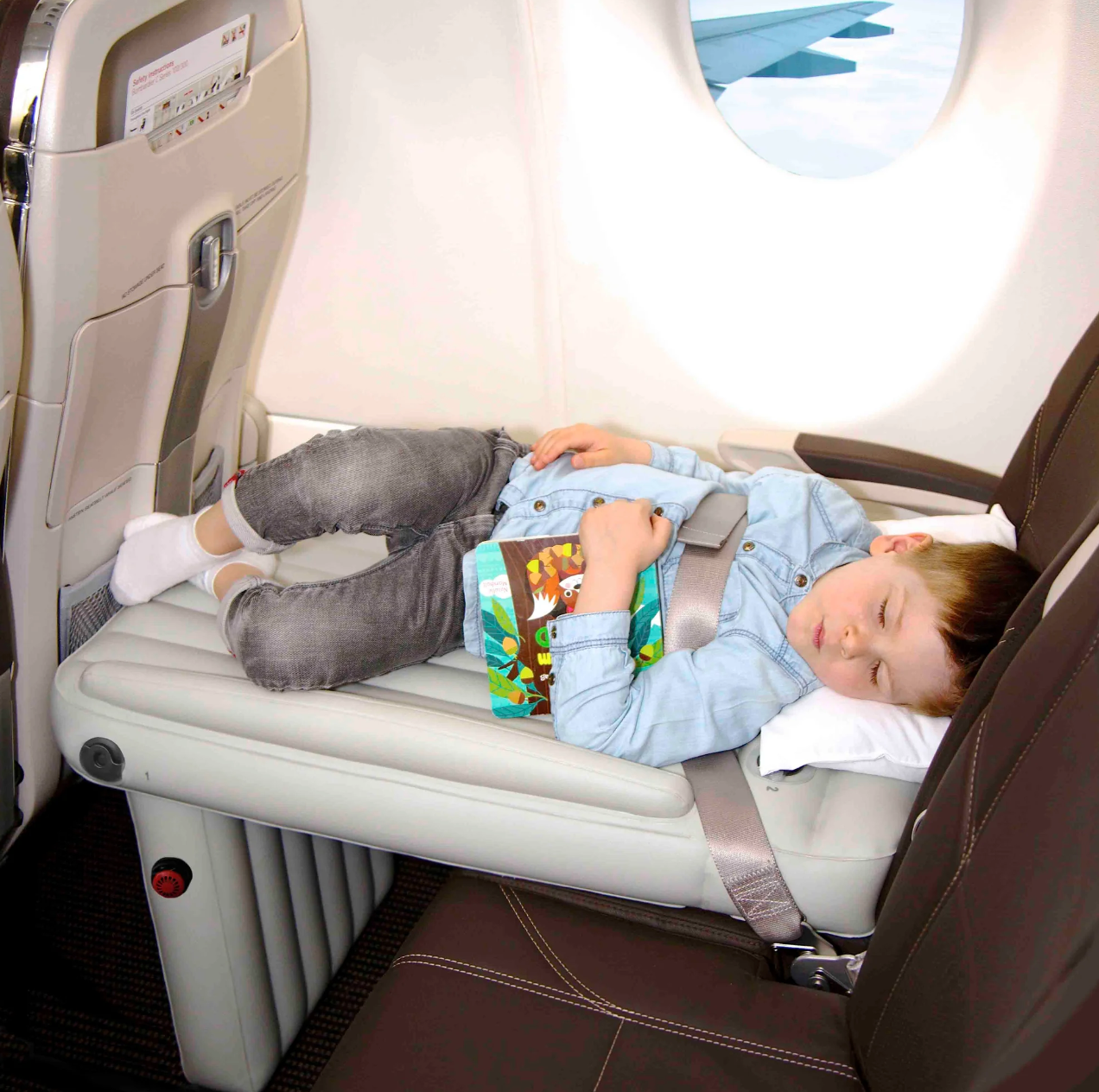 KidComfort Lit Gonflable d'Avion - Confortable et Pratique pour les Enfants