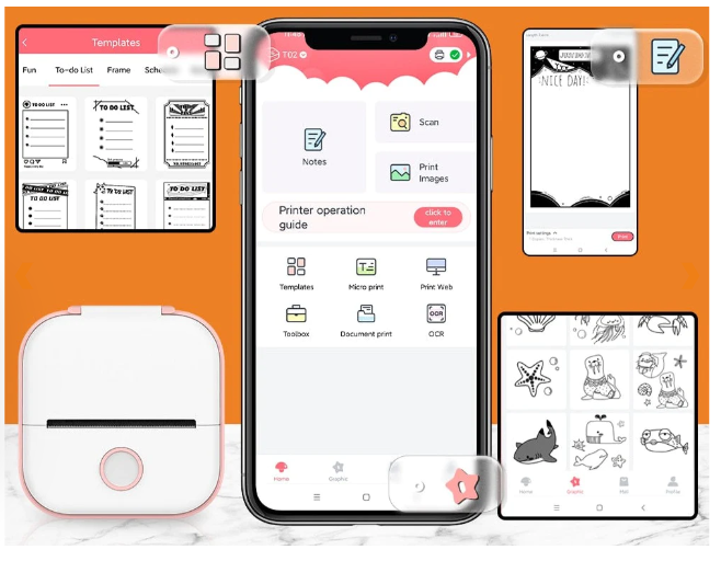 SMARTPRINT – Imprimante Compacte avec Technologie Sans Encre