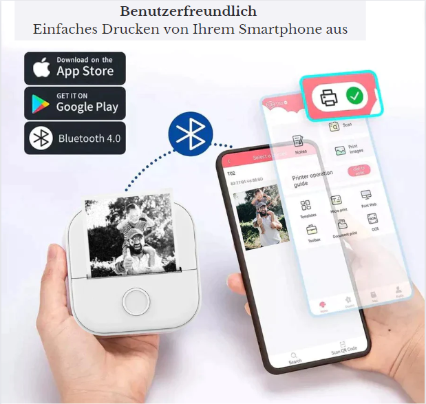 50% DE RÉDUCTION | MiniPrint™ – L'imprimante thermique portable pour une impression sans limites