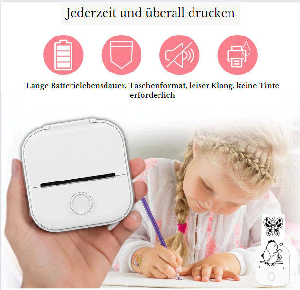 50% DE RÉDUCTION | MiniPrint™ – L'imprimante thermique portable pour une impression sans limites