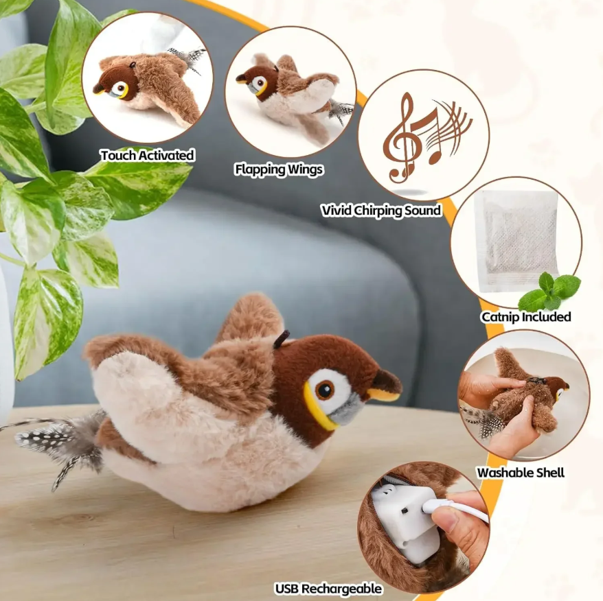 PurrfectPlay™ | Oiseau interactif