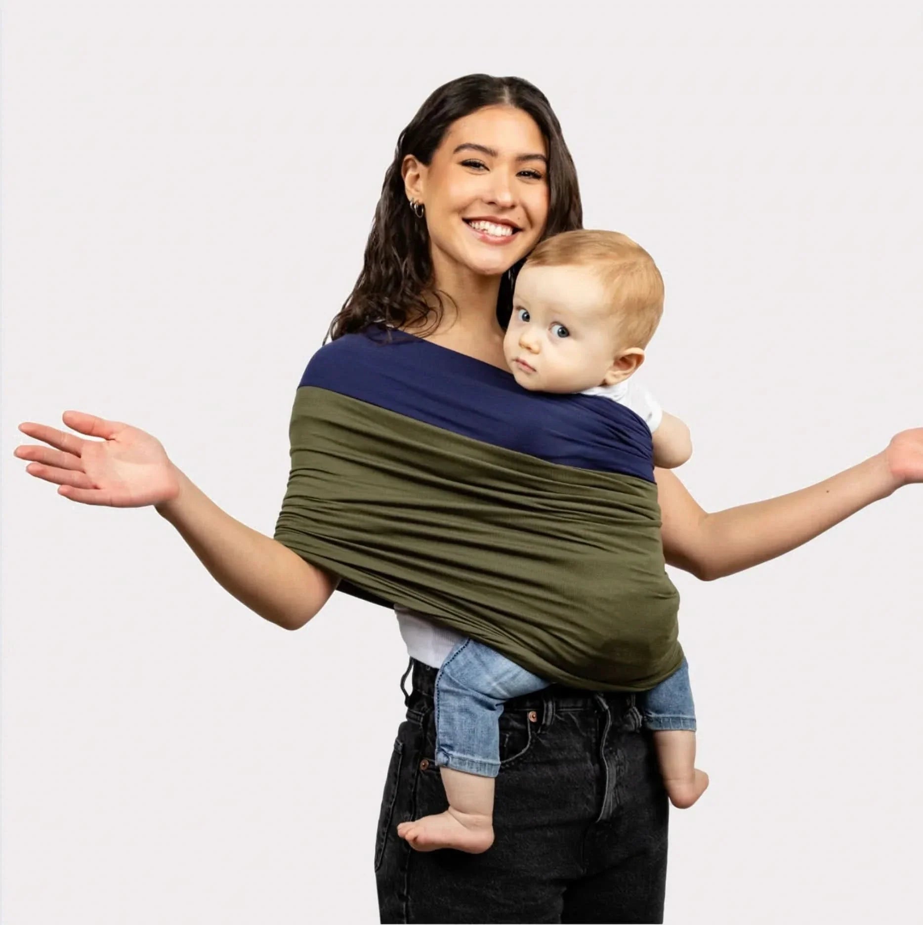 Porte-bébé cocon bicolore pour un lien tendre au quotidien