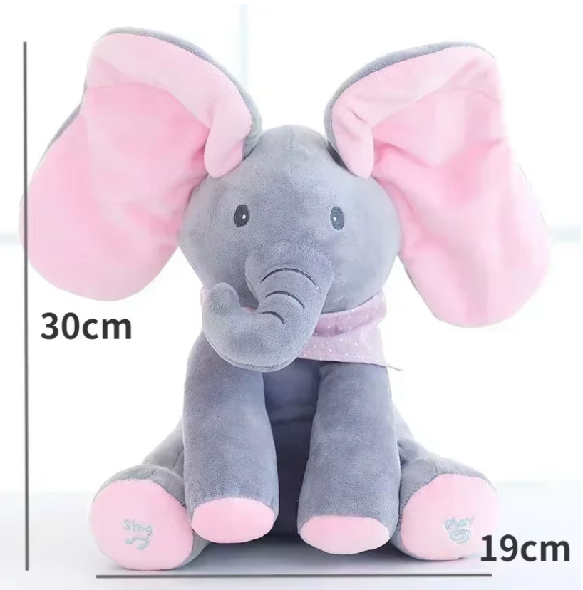 ElliJoy™ – Éléphant en peluche parlant Peek-a-Boo
