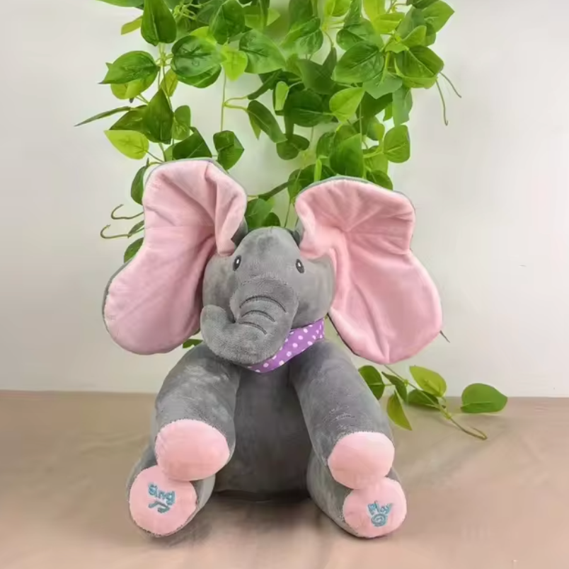 ElliJoy™ – Éléphant en peluche parlant Peek-a-Boo