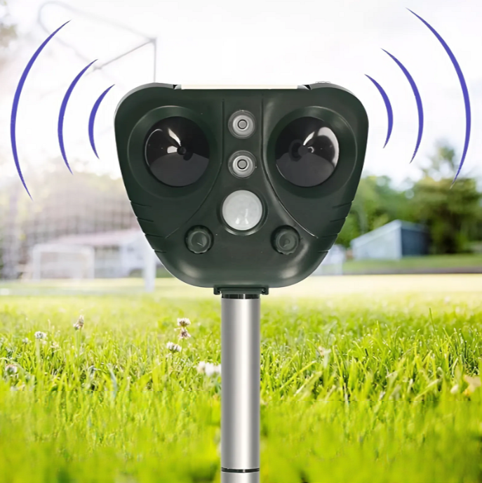 Skanto | Répulsif Ultrasonique pour Oiseaux, Alimenté par Énergie Solaire