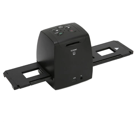 Numériseur de diapositives avec aperçu LCD, emplacement pour carte SD et fonction autonome
