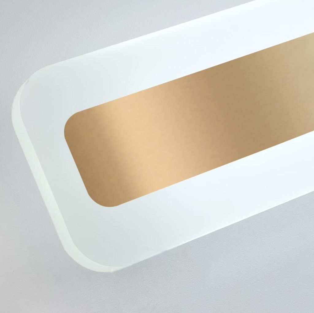 Applique Murale Miroir de Salle de Bain Élégante avec Longue Lumière de Miroir en Métal