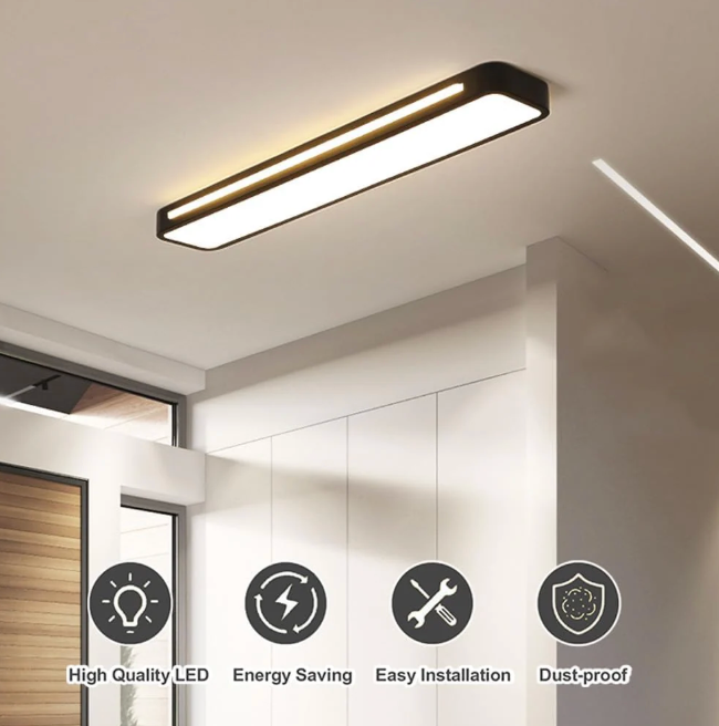 Lumière de plafond encastrée linéaire Runway - Applique LED ambiante ajustable