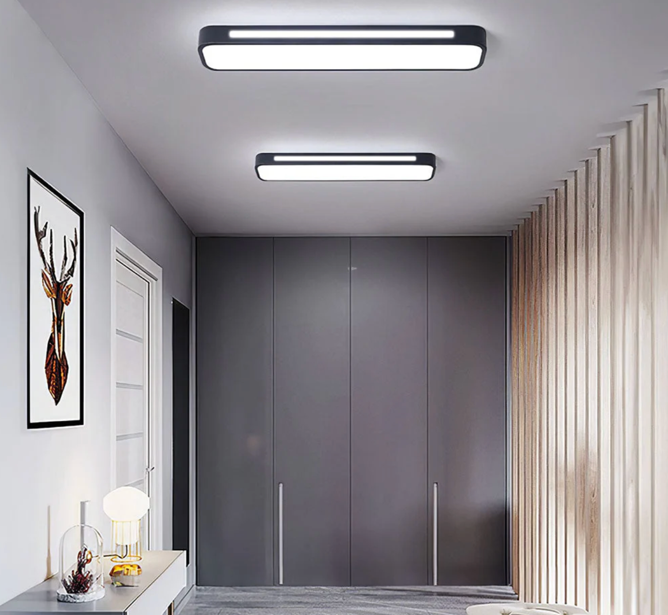 Lumière de plafond encastrée linéaire Runway - Applique LED ambiante ajustable