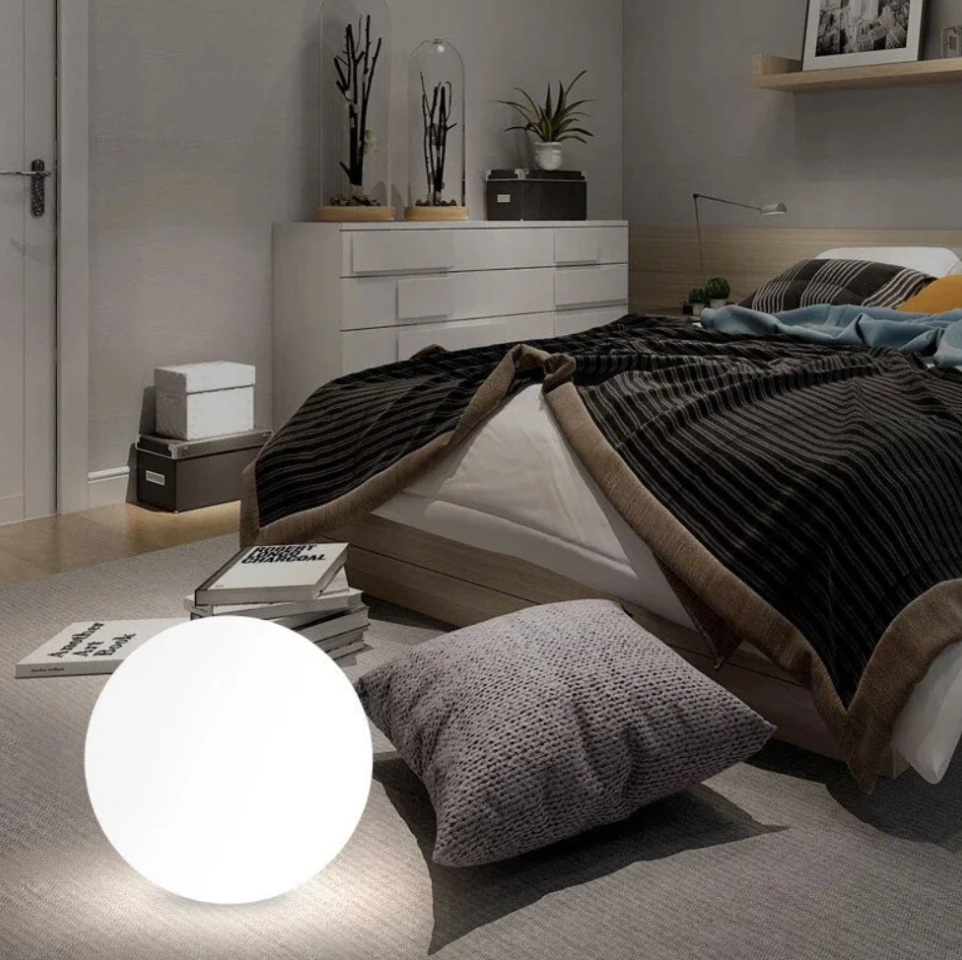 SphereGlow | Lampe à Boule Moderne Écologique et Stylée avec 16 Options de Couleurs