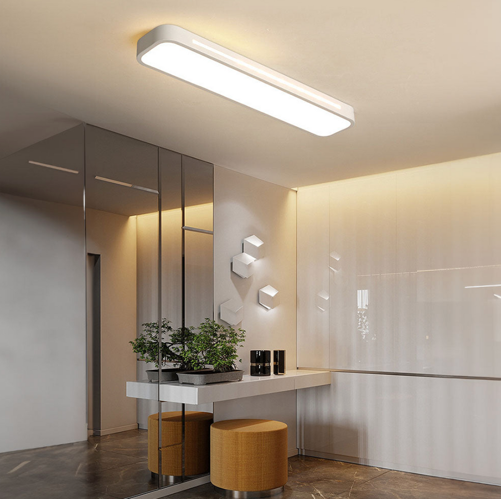 Lumière de plafond encastrée linéaire Runway - Applique LED ambiante ajustable
