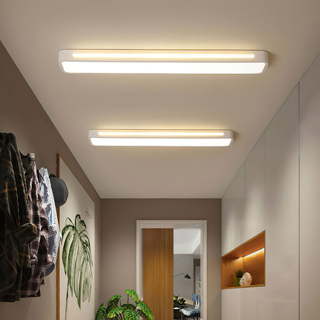Lumière de plafond encastrée linéaire Runway - Applique LED ambiante ajustable