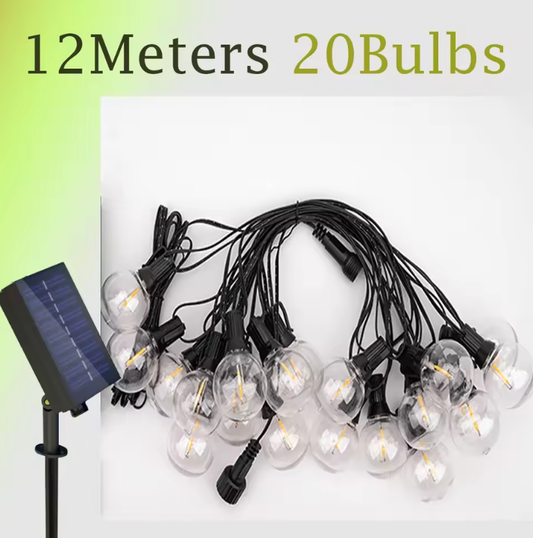 Guirlandes Solaire Extérieures - Lumières LED Globe pour Décoration de Jardin