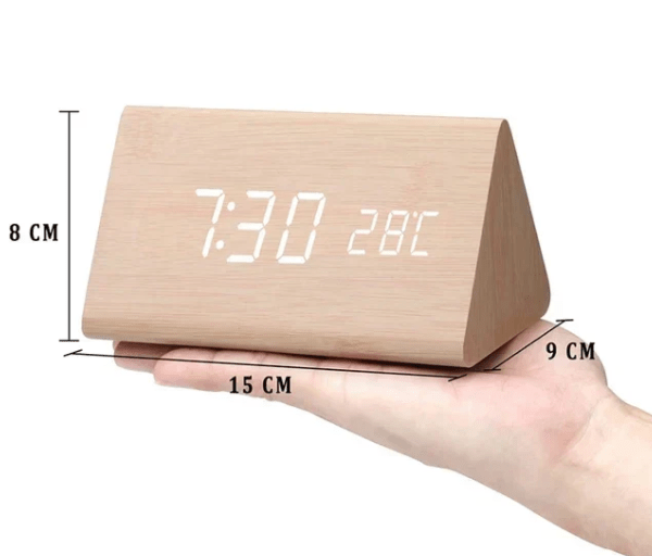 WOODSENSE – Montre en bois LED avec commande vocale pour une affichage du temps stylé