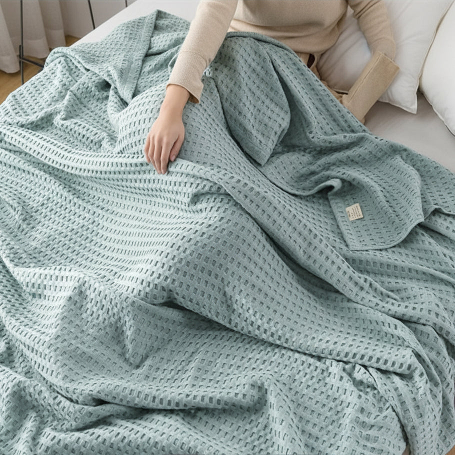 CLOUDWEAVE – Couverture légère en waffle pour un confort douillet toute l'année