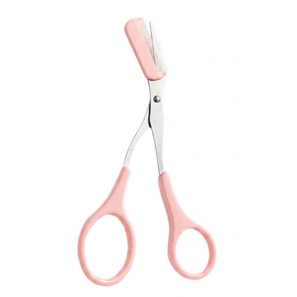 SHARPMATE - Ciseaux à sourcils en acier inoxydable avec mini peigne tondeuse