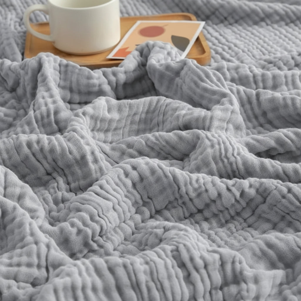 CLOUDSOFT - Couverture en Coton Ultra-Doux pour un Confort Respirant au Quotidien