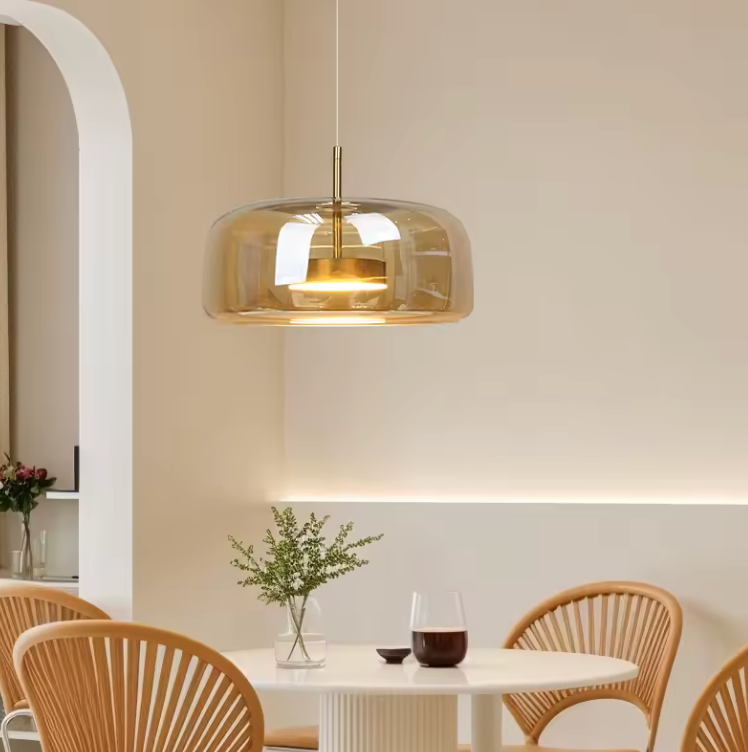Lustre en Verre Nordic - Lumières Suspendues de Cuisine Ajustables