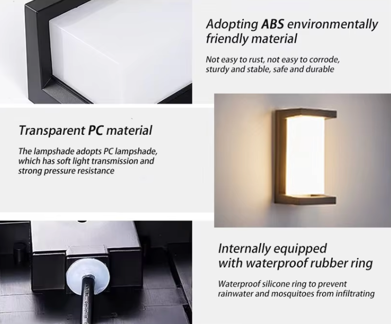 Lumière Murale Extérieure Moderne - Lanternes LED Étanches pour Jardin et Porche