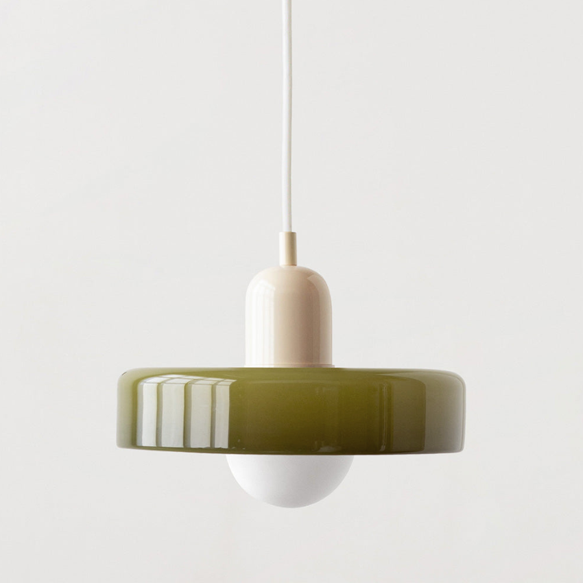 Luminaire en Verre Inspiré du Bauhaus – Éclairage Suspendu Moderne pour Cuisine