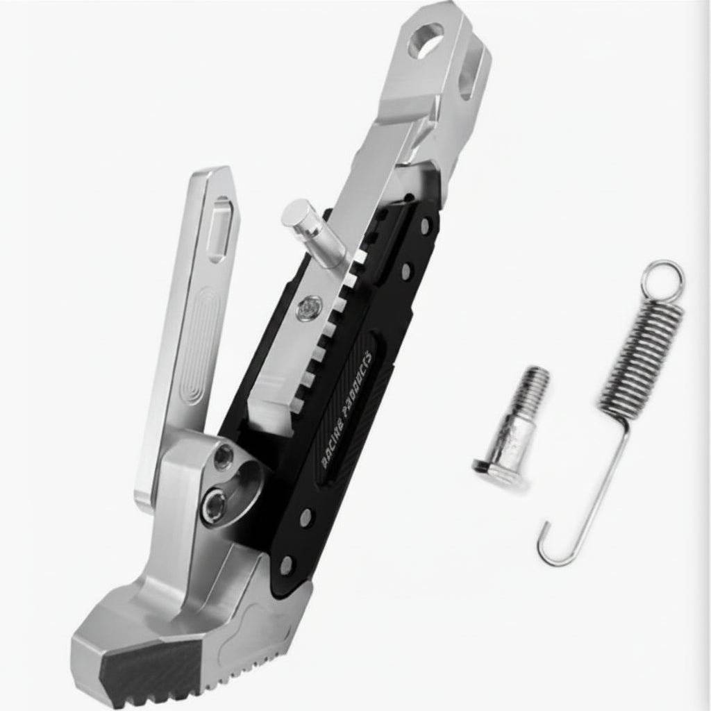 RIDERPRO - Support de béquille latérale en métal robuste pour moto, cadre de stationnement stable