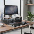 ORGANIWISE - Étagère de Bureau Multifonctionnelle & Élévateur de Moniteur
