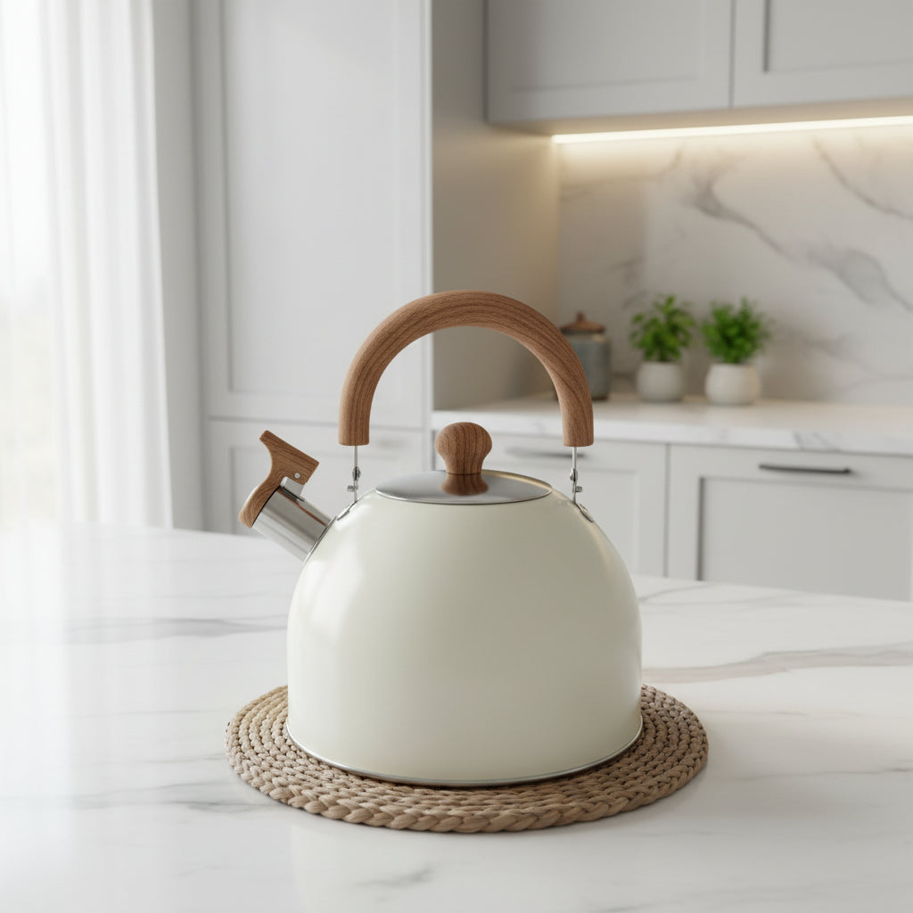AURABOIL – Bouilloire en Acier Inoxydable Siffleur de 2.5L