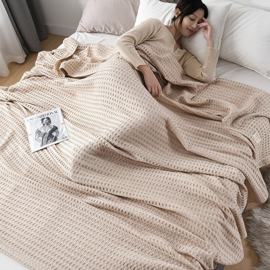 CLOUDWEAVE – Couverture légère en waffle pour un confort douillet toute l'année