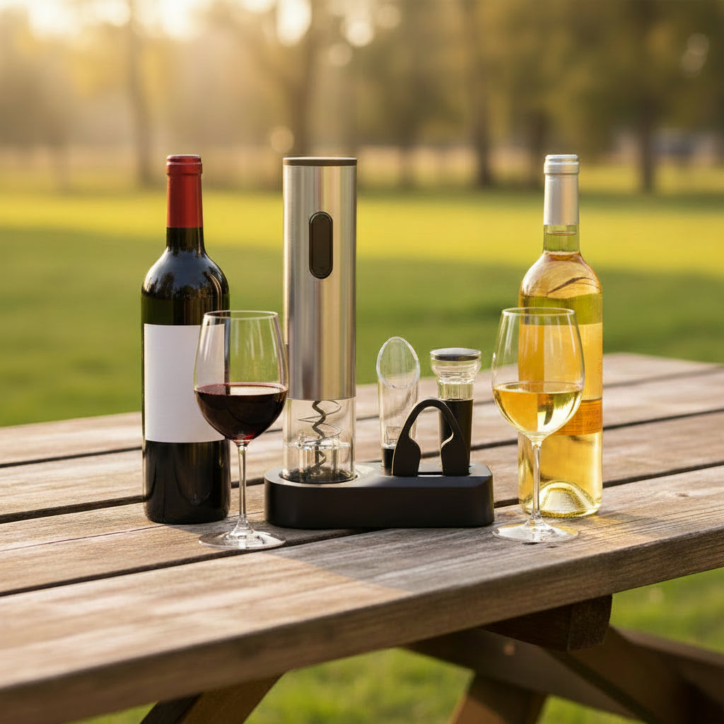 CELLARPRO - Tire-bouchon électrique tout-en-un avec bouchon sous vide et coupe-foil