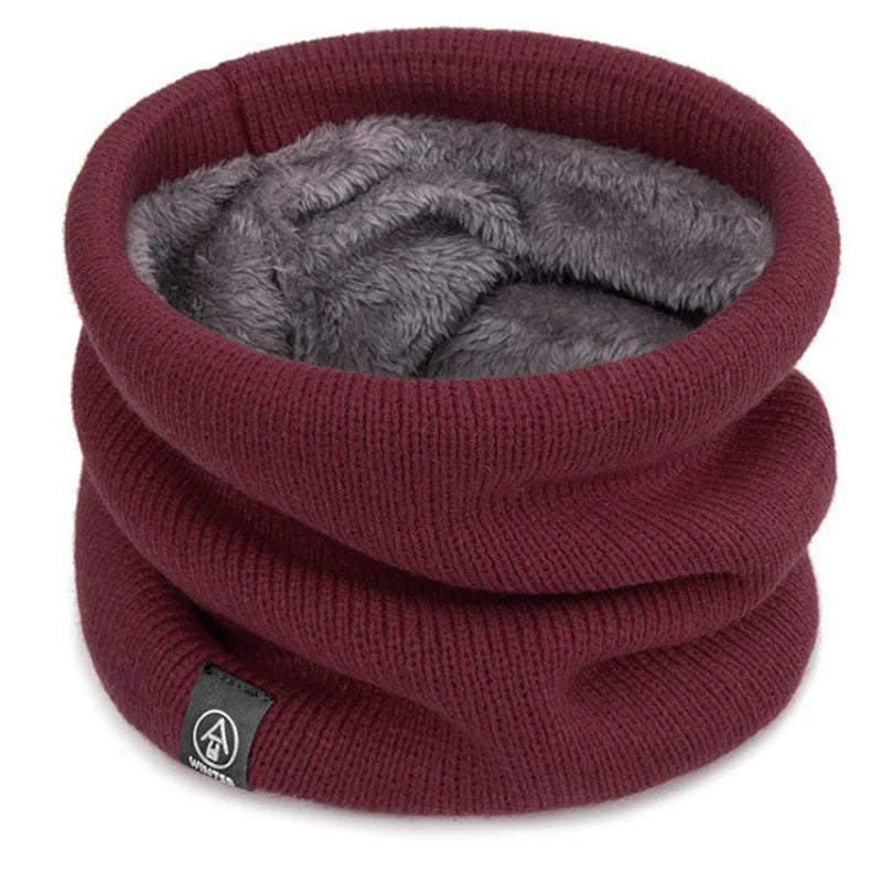 ThermoKnit Pro | Écharpe en tricot chaude avec doublure en polaire | Coupe-vent & Respirante | Protection de cou multifonction réglable pour hommes & femmes