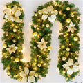 Luminarae | Guirlande de Noël 2,7 m | Avec éclairage LED & branches de sapin | Pour cheminée, rampe d'escalier & décoration de porte | 5 couleurs