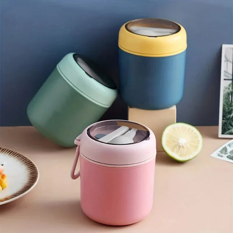 ThermoMea Conteneur Thermique en Acier Inoxydable | 530 ml / 710 ml | Tasse à Soupe & Déjeuner Isolée | Étanche & Durable