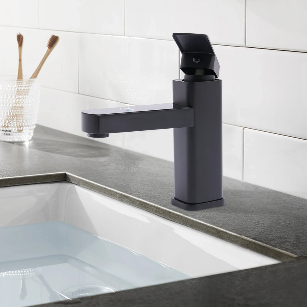 Robinet de lavabo avec affichage numérique de la température