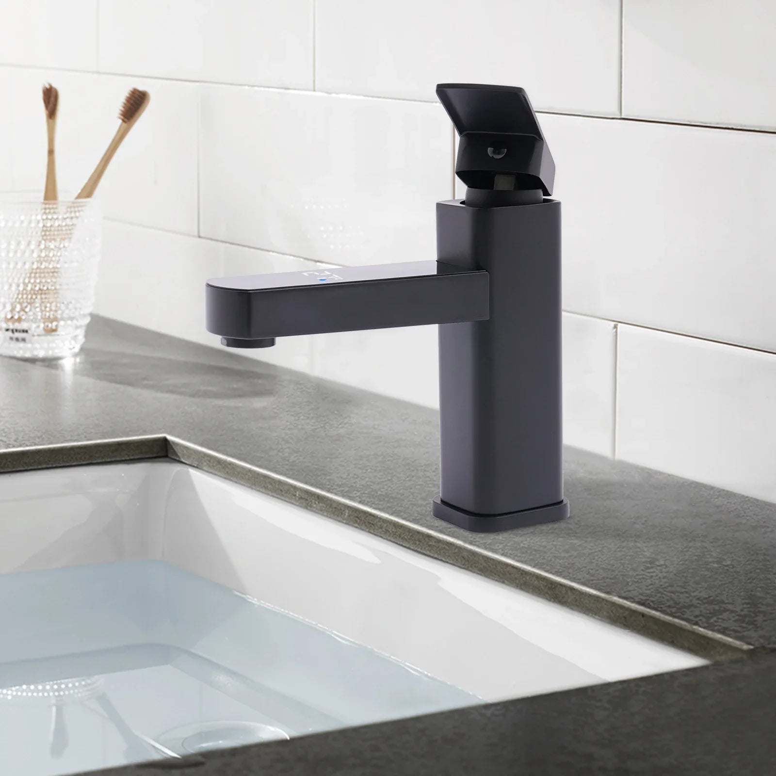 Robinet de lavabo avec affichage numérique de la température