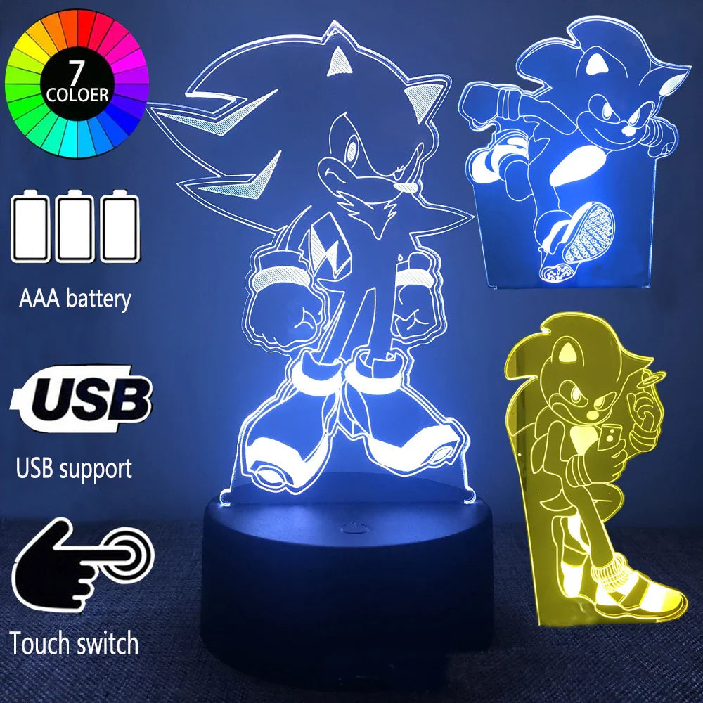 Lampe LED Sonic - Éclairage Ludique pour Gamers