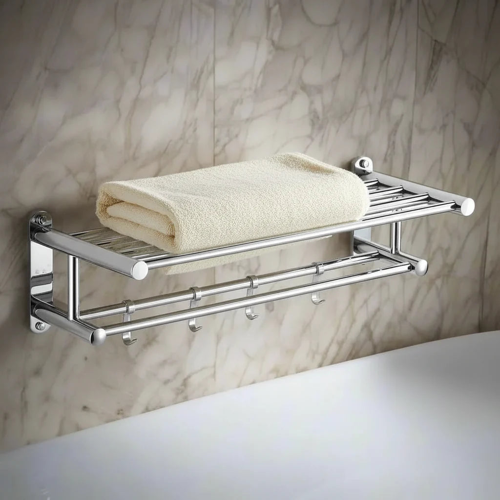 STEELRACK – Porte-serviettes en acier inoxydable gain de place et élégant