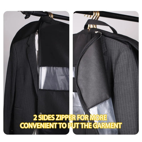 ReiseKleider Sac à vêtements pour voyages | Fermeture éclair double face & poches XXL | Respirant & Transparent | Organisateur de costume suspendu de 43 pouces