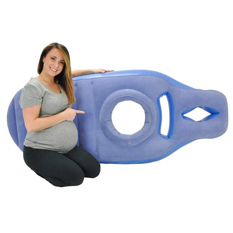 Coussin de Grossesse Gonflable et Tapis de Yoga – Idéal pour des Nuits Confortables et du Soutien
