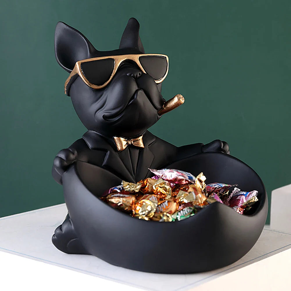 Chic Statue de Chien - Décor Ludique et Élégant