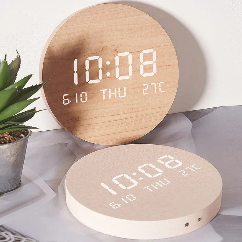 Horloge murale LED numérique avec affichage de la température