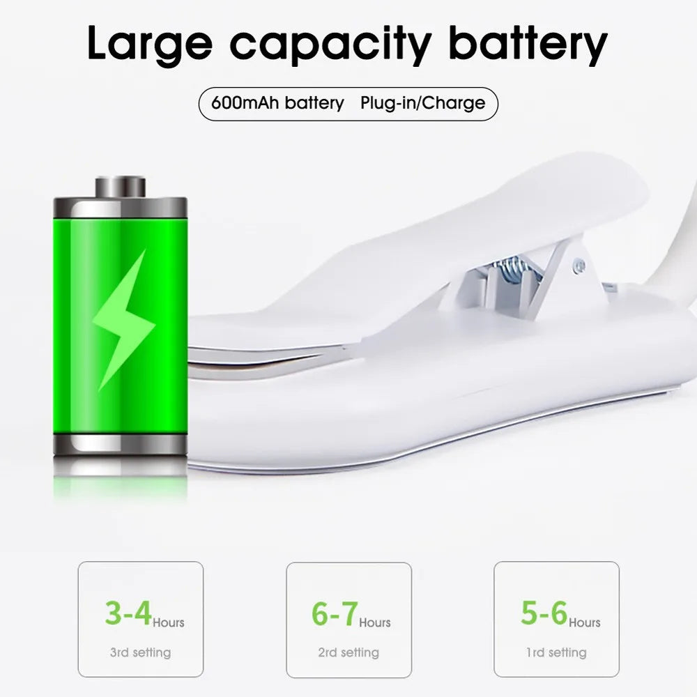 LumiLeaf 7 Lampe de Lecture LED | Rechargeable USB | 3 Températures de Couleur & 9 Niveaux de Luminosité | Flexible & Respectueuse des Yeux