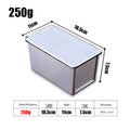 Moule à pain antiadhésif en alliage d'aluminium avec couvercle - Différentes tailles (250g/450g/600g/750g/900g/1000g) pour la cuisson de pains et de gâteaux