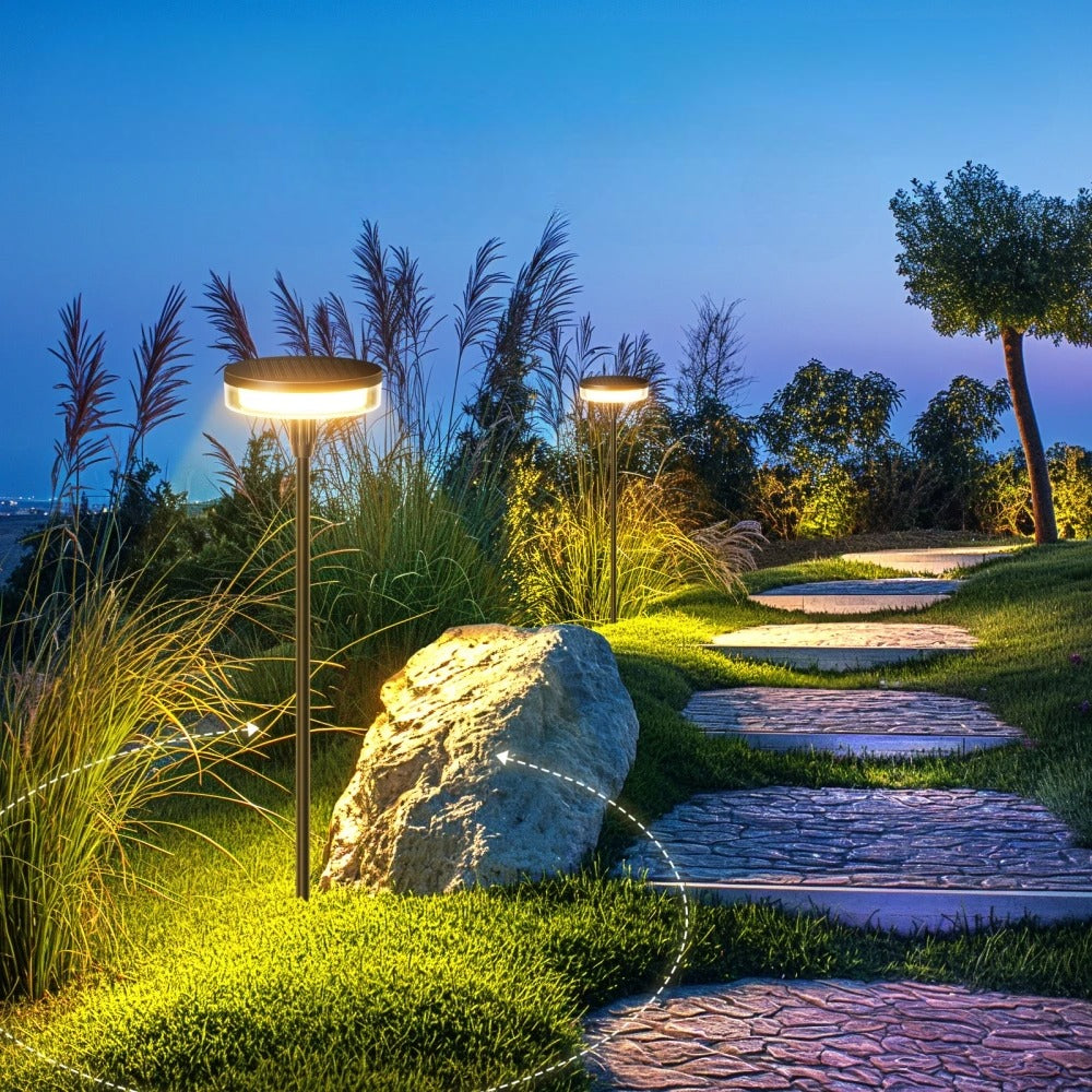Lampe de jardin oscillante à énergie solaire