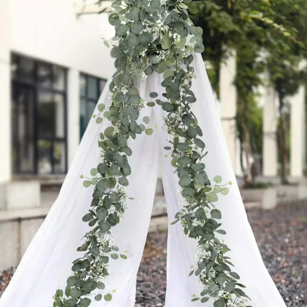 Ensemble de guirlandes en eucalyptus | 2 pièces | 180 cm | Réaliste & sans entretien