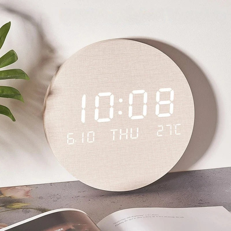Horloge murale LED numérique avec affichage de la température