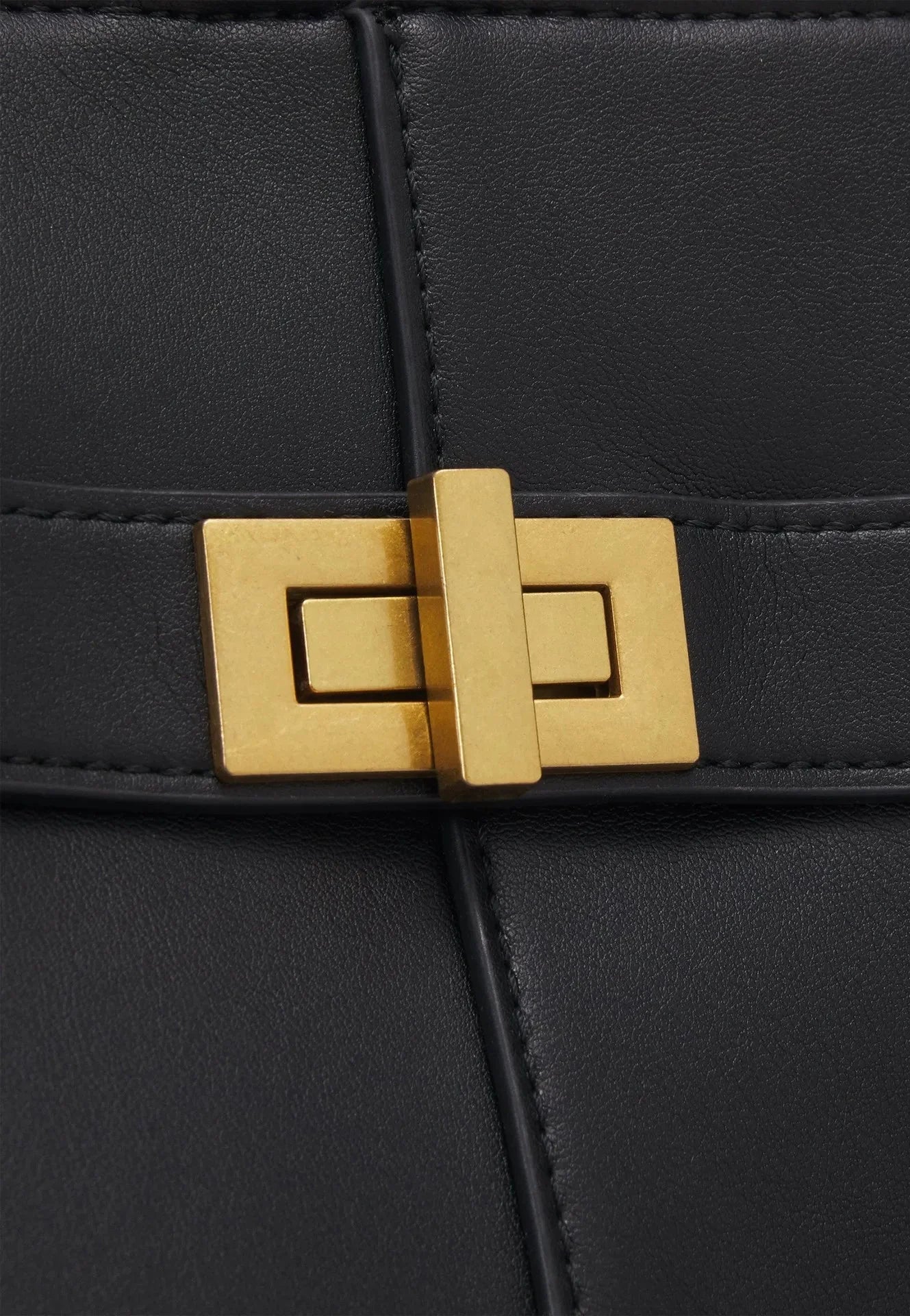 Grand sac à main Lyra en cuir PU noir