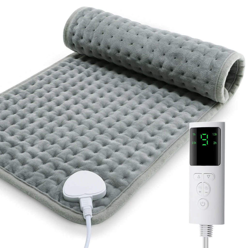 CosiTherm Coussin Chauffant | 9 Niveaux de Température & 4 Options de Minuterie | Microfleece Ultra Doux | 58×29 cm