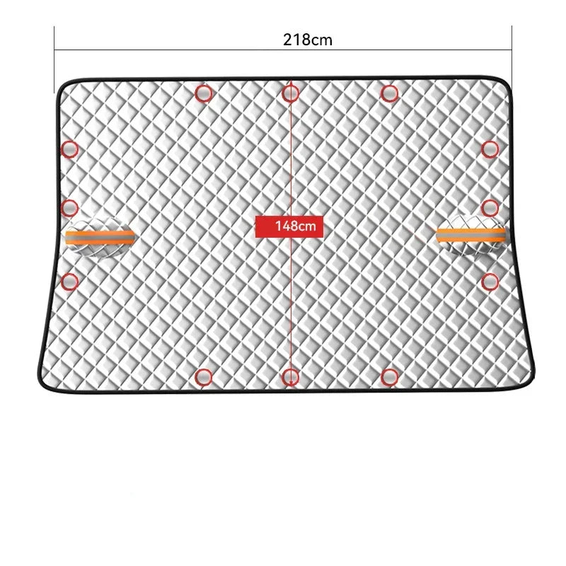 Couverture magnétique pour pare-brise de voiture FrostGuard Max | Protection contre le gel en hiver & protection UV en été | Imperméable & facile à fixer